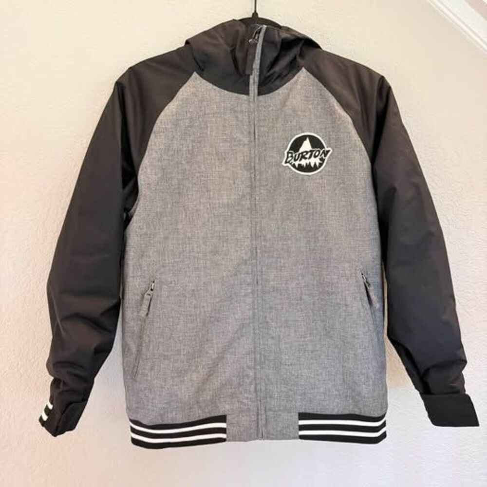 Burton DryRide Kids Snowboard Jacket - Gray/Black, Size M (10/12)